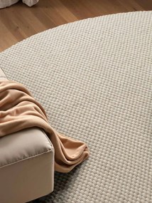 ELLE Decoration, Kusový koberec Lyon Beans 106314 Natural Cream kruh z kolekcie Elle, 160x160 (priemer) kruh, biela, obývacia izba