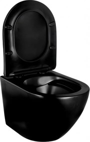 Hydroland Závesná WC misa so SoftClose sedadlom Karat, čierna