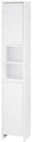 Livarno home Vysoká skrinka do kúpeľne Oslo s 2 dvierkami, biela  (100392134)