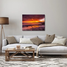 Obraz západu slnka pri mori (70x50 cm)