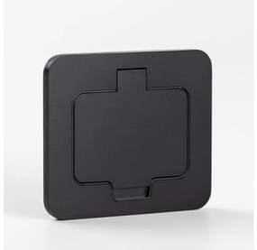 Solight 5B322B - Vonkajšia vstavaná podlahová zásuvka IP55 čierna obdĺžnikový