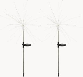 Solárne LED svietidlá do zeme Fireworks, 2 ks