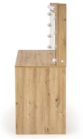 Toaletní stolek HOLLYWOOD s LED osvětlením 120 cm dub artisan
