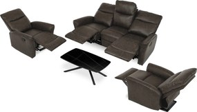 Sedacia súprava 3+1+1 ASD-4302 BR3 Farba: Hnedá