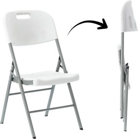 CH Skladacia turistická stolička - biela