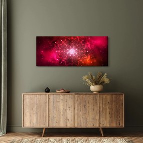 Obraz červené abstrakcie (120x50 cm)