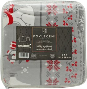 HOME ELEMENTS Mikroflanelové obliečky na jednolôžko, Zimné zvieratká