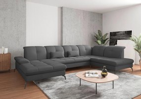 XXXLutz SEDACIA SÚPRAVA, textil, tmavosivá Sit & More - Sedačky - 000144009651