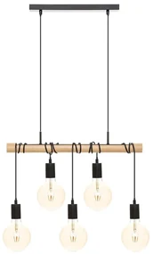 Atmosphera - Luster na lanku JAKE 5xE27/40W/230V borovica P6524