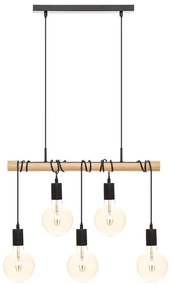 Atmosphera - Luster na lanku JAKE 5xE27/40W/230V borovica