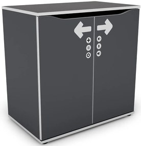 Komoda Matrix 75 2D grafit/biela