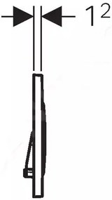 Geberit Sigma20, ovládacie tlačidlo Sigma20, lesklý chróm/matný chróm, 115.882.KH.1