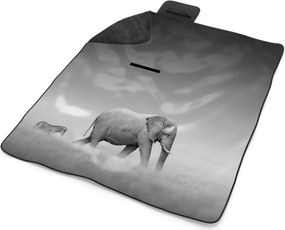 Sablio Plážová deka Slon a zebra: 200x140 cm