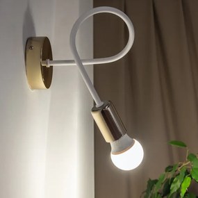 Nástenné svietidlo OXFORD 1xE27/15W/230V zlatá/biela