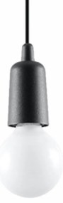 Závesné svietidlo Diego 1, čierne telo svietidla