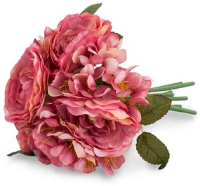 Umelá kytica Kamélií ružová, 19 x 25 cm
