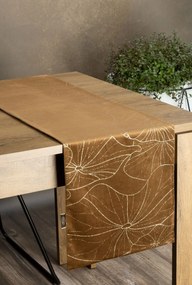 Dekorstudio Elegantný zamatový behúň na stôl BLINK 18 hnedý Rozmer behúňa (šírka x dĺžka): 35x220cm