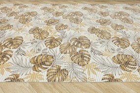 Kúpelňová penová rohož 265B Monstera béžová