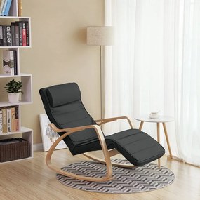 Fínske hojdacie kreslo Goodhome orech/šedá