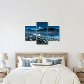 Obraz nočné krajiny, Island (90x60 cm)