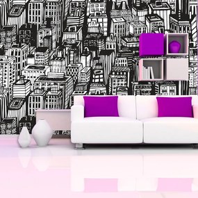 Sablio Tapeta Kreslené mrakodrapy - 125x75 cm