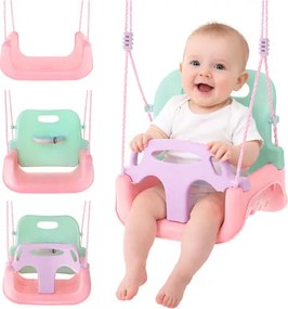 Rastúca detská hojdačka  3v1 na lanách - do interiéru aj záhrady modrá