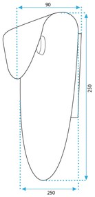 Toolight Toolight, LED nástenné svietidlo 3W, 4000K, 4000lm, APP1431-W, zlatá matná, OSW-07986