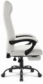 Luxusné kancelárske kreslo HC-1030 biele z ekokože
