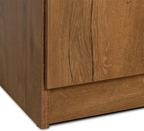 Obývacia stena VIVA hladká, dub lefkas/U13 satyna/sklo bez lepení