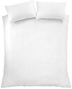 Biele krepové obliečky na jednolôžko 135x200 cm Heatset Wave – Catherine Lansfield