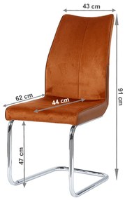 Kondela Jedálenská stolička, tehlová/tehlová, FARULA