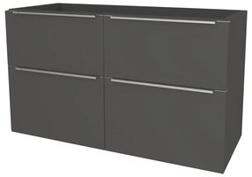 Mereo, Mereo Mailo, kúpeľňová skrinka 121 cm, chróm madlo, Multidecor, Šedá diamant, MER-CN593SSEDD