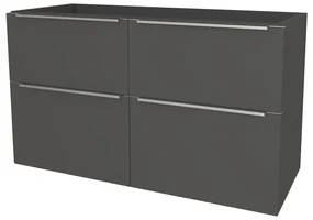 Mereo, Mereo Mailo, kúpeľňová skrinka 121 cm, chróm madlo, Multidecor, Šedá diamant, MER-CN593SSEDD