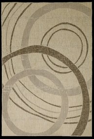 Koberec Eqos 0003 béžový – obdĺžnikový s geometrickým vzorom Rozmer: 140x190 cm