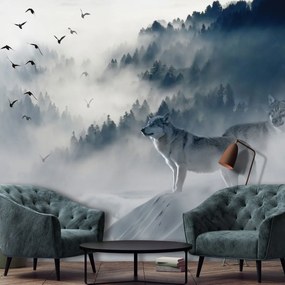 Fototapeta - Vtáky v hmle (254x184 cm)