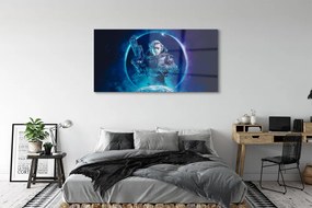 Obraz plexi Space žena moon 140x70 cm