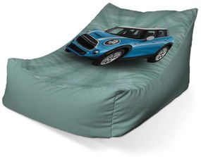 Sablio Sedací vak Lounge Mini sedan Zelené pozadie - 80 x 95 x 50 cm
