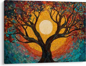 Obraz - Slnko v korune stromu života (70x50 cm)