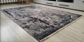 Moderný koberec s abstraktným vzorom Banco 1088-GREY sivo-hnedý Rozmer: 60x110 cm