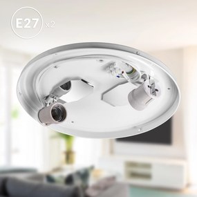 InternetovaZahrada Stropná lampa Ø38cm - sivá