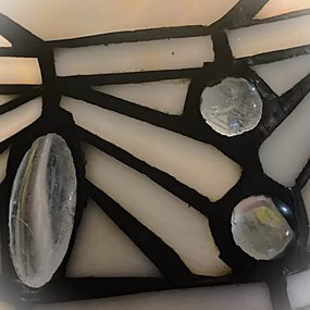 Stolná lampa Tiffany ANTIK SLENDER Metal Base Crystal 50*Ø18