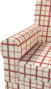 Poťah na kreslo Ektorp Jennylund farba produktu červená látka vzorované