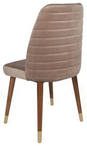 Sada jedálenských stoličiek Hugo Beige and Walnut,4 ks