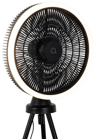 Stojaca lampa s trojnožkou čierna vrátane LED 3-stupňového stmievača - Meric