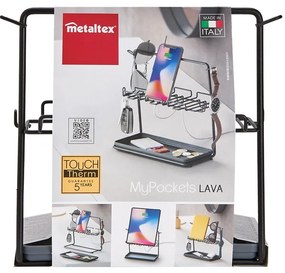 Čierny kancelársky organizér Metaltex My Pocket