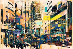 Obraz maľované abstrakcie (90x60 cm)
