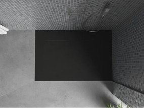 Mexen Egon, SMC obdĺžniková sprchová vanička 100 x 80 cm, čierna, 4R708010