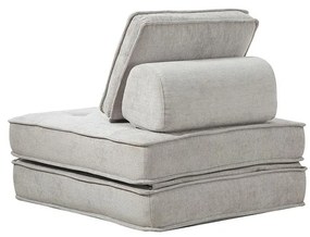 Rozkladacia penová sofa CALMERO - svetlo sivá