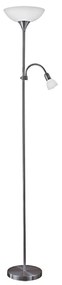 Eglo 93917 - Stojacia lampa UP 2 1xE27/60W/230V + 1xE14/25W/230V čierny chróm