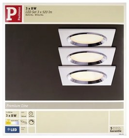 Paulmann 92695 - SADA 3xLED/8W stmievateľné podhľadové svietidlo DICE 230V